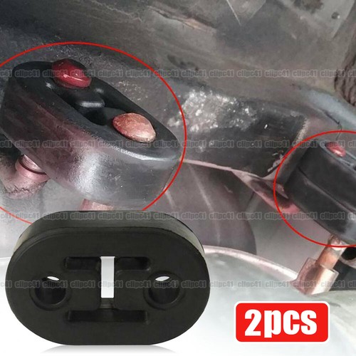 2pcs black car exhaust rubber - 2pcs,