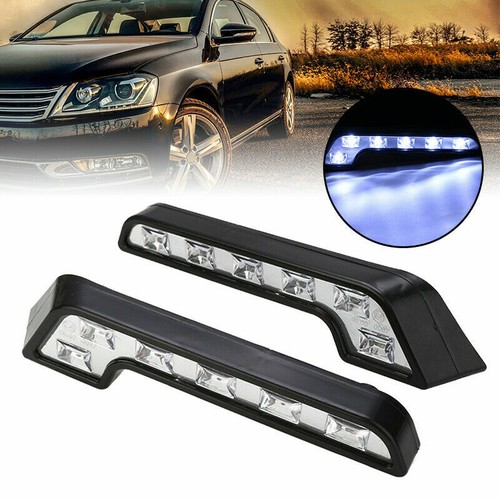 2pcs white 6led universal car - 2pcs,