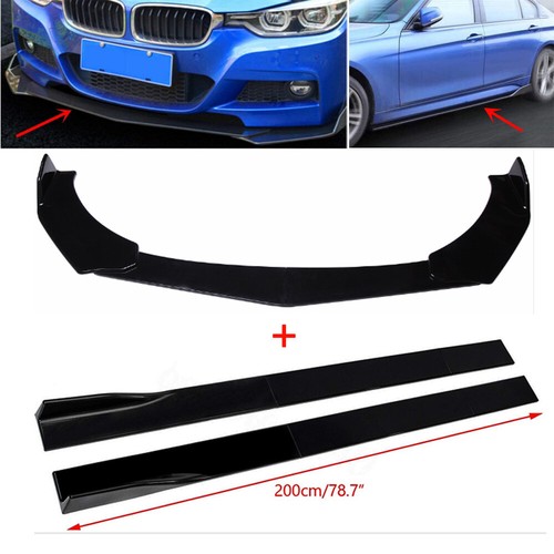 Glossy black car front - black, bumper