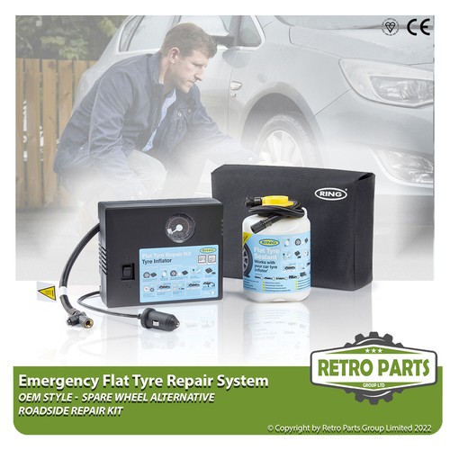 Emergency flat tyre repair - flat,