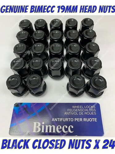 Alloy wheel nuts black - black, bimecc