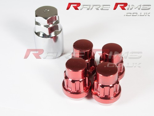 Red locking wheel nuts - red,
